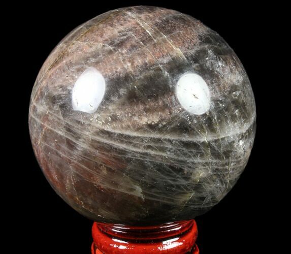 Polished Black Moonstone Sphere - Madagascar #78952